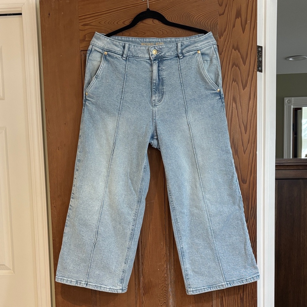 Michael Kors Light Blue Wide Leg Jeans Size 14P